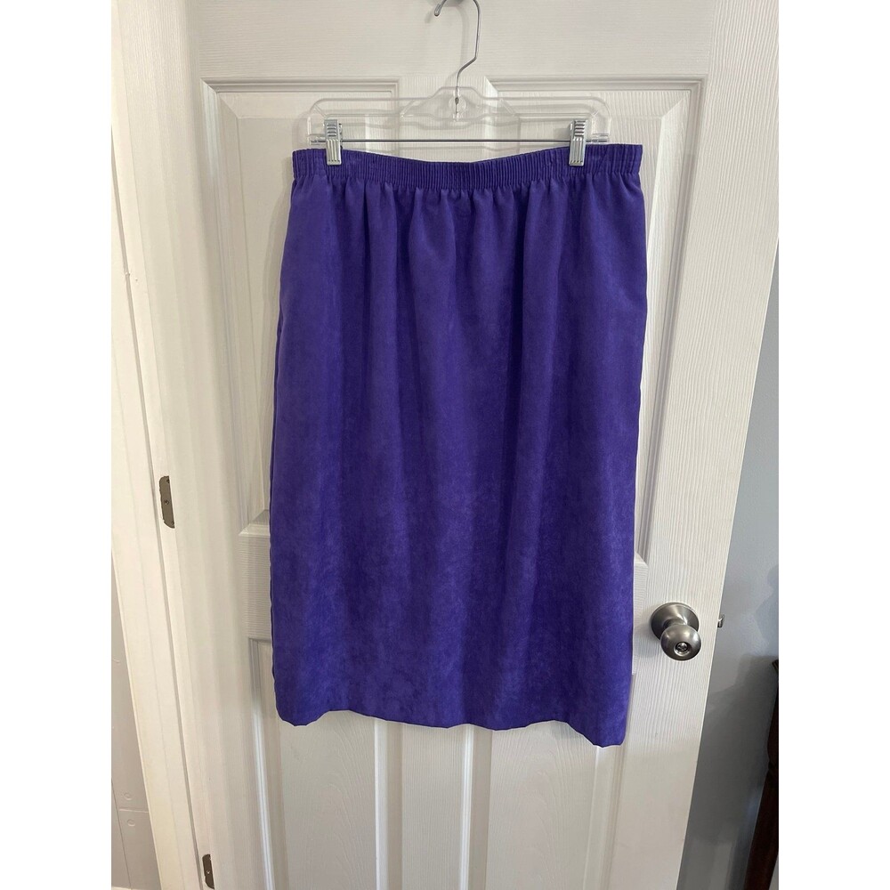 BonWorth Purple Faux Suede Skirt Size XL New With Tags